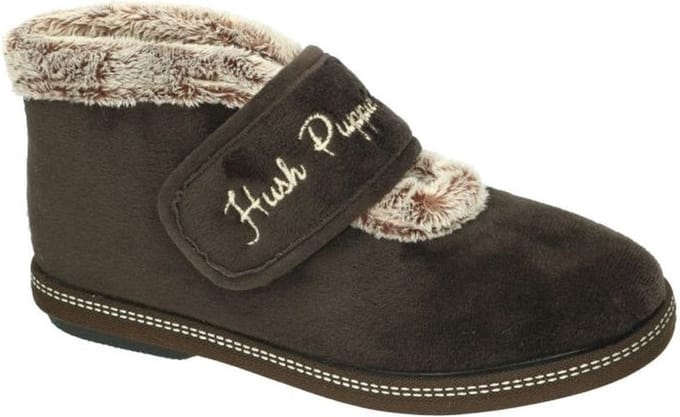 Hush Puppies -Dames - bruin donker - pantoffels - maat 36