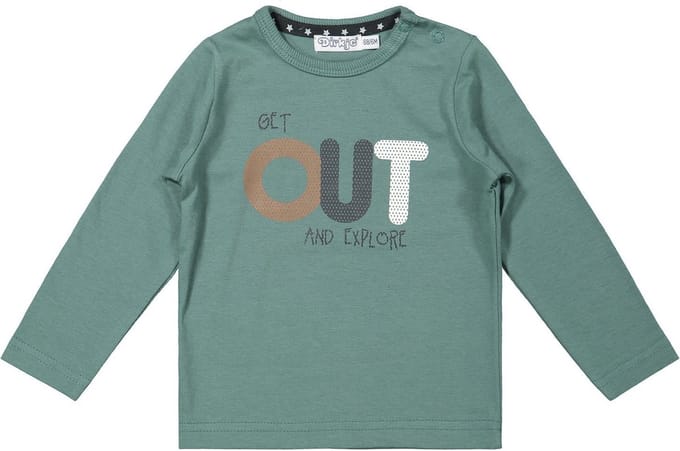 Dirkje Jongens Tshirt Get Out Sage - 56