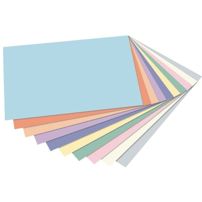 Gekleurd papier 130 g/m² 10 kleuren pastel (100 bladen)