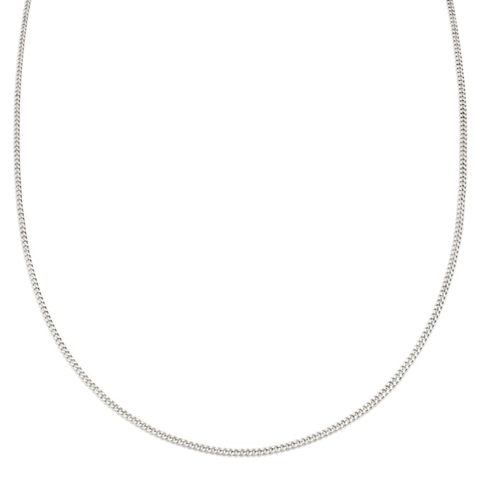 Argentia | Ketting met 2 mm gourmetschakels van ongecoat ruw 925 sterling zilver