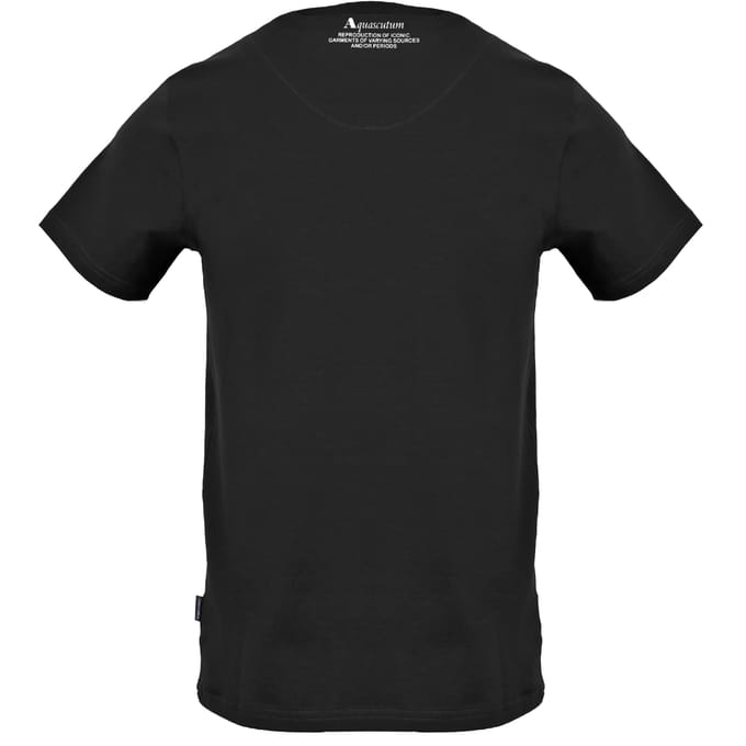 Aquascutum groot schild Aldis logo zwart T-shirt