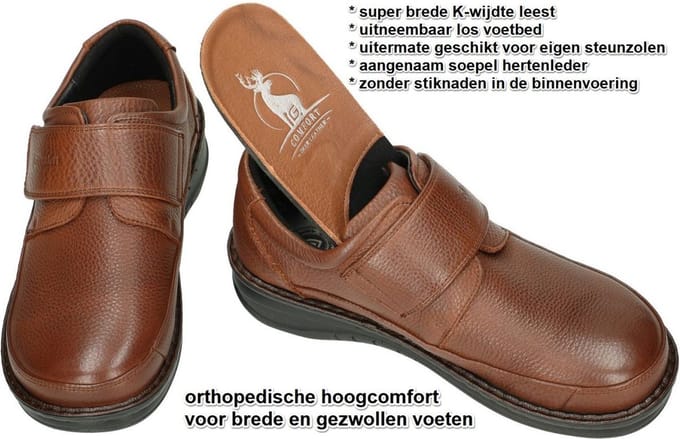 G-comfort -Heren - cognac/caramel - geklede lage schoenen - maat 44