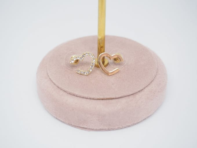 Hartjes oorknoppen | goud gekleurd