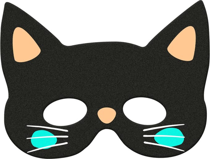 Folat - Masker Happy Halloween Zwarte Kat