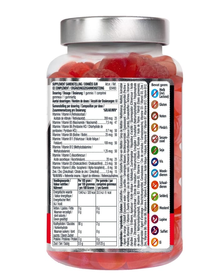 lucovitaal - Multi+ A-Z Suikervrij 60 Kauwgummies