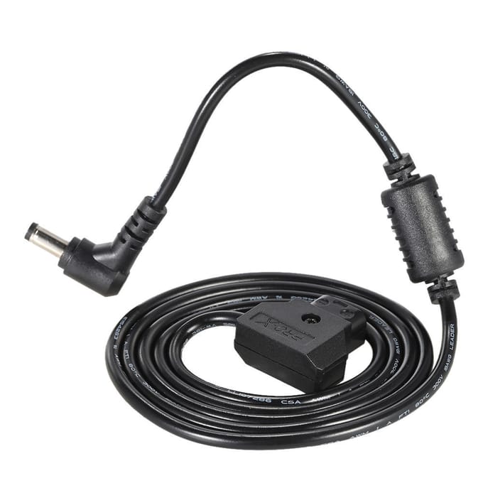 D-Tap 2-pins mannelijk naar DC 5,5 * 2,5 mm stekker netsnoerkabel voor BMCC BMPC DSLR black
