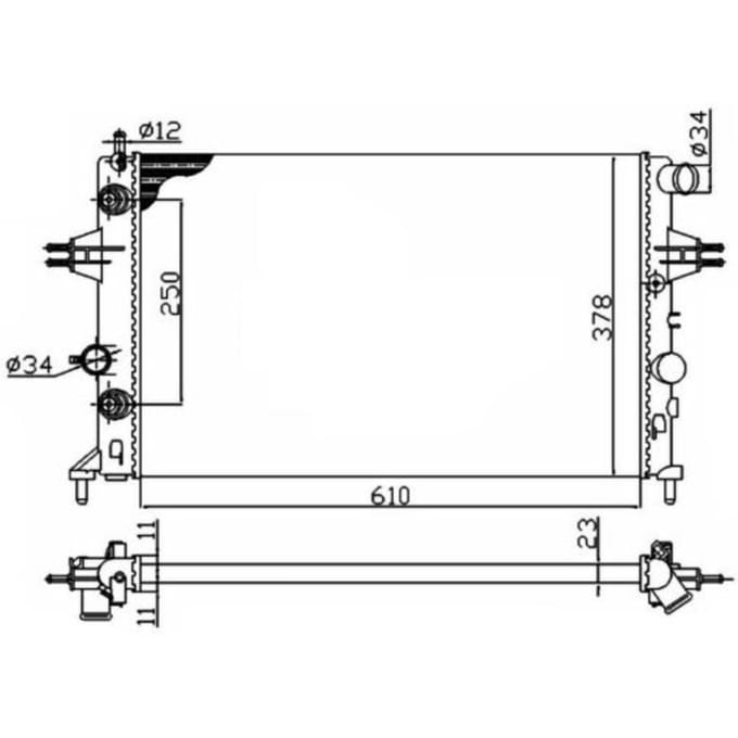 Radiator, motorkoeling Economy Class NRF 50562A