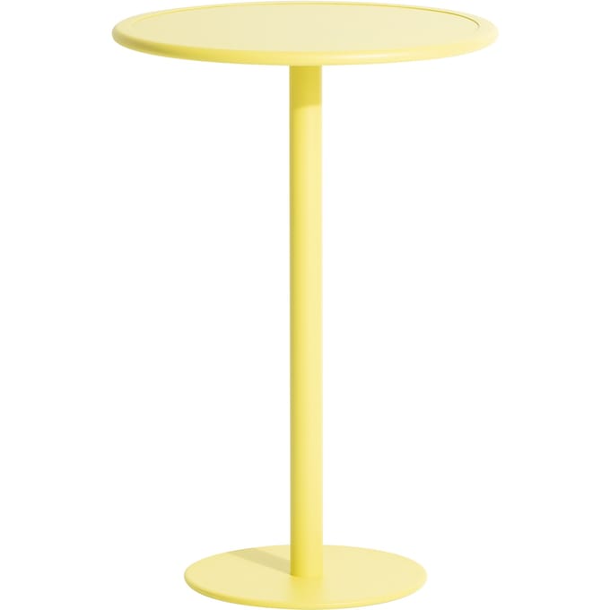 Petite Friture Week-End High Table - geel - rond