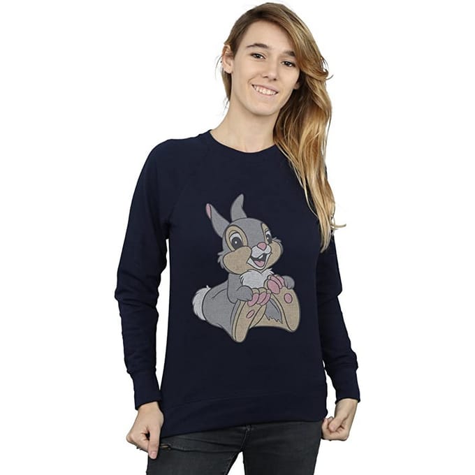 Disney Dames/Dames Klassiek Thumper Katoenen Sweatshirt (Marineblauw)