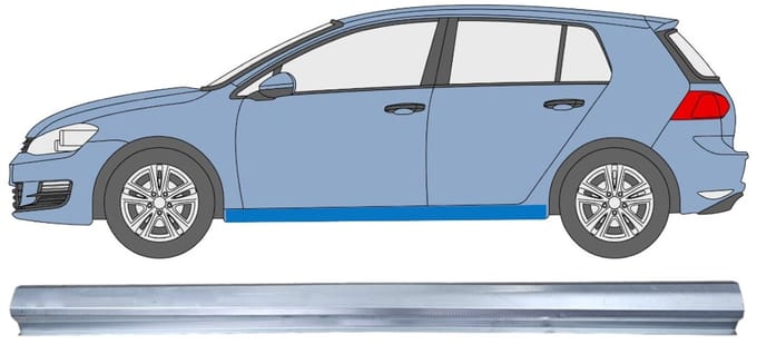 Reparatie dorpel voor Volkswagen Golf 7 2012- / Links