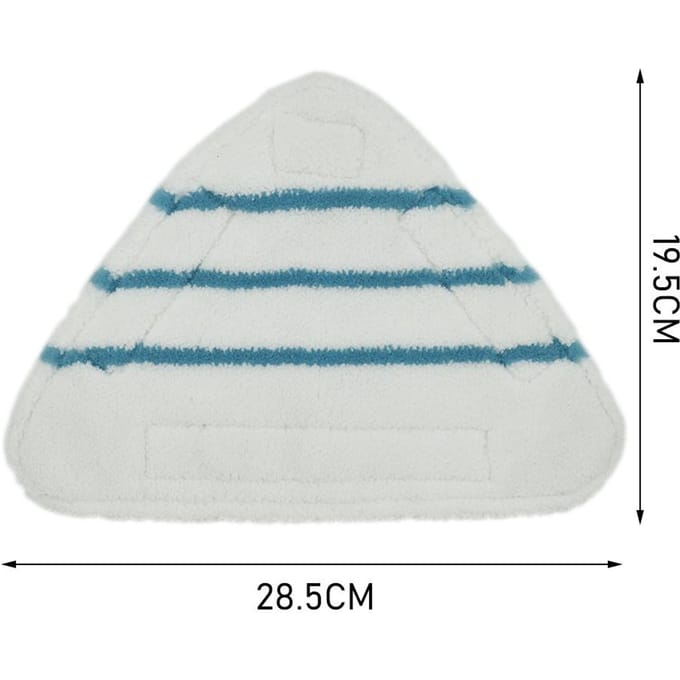 Microvezel Stoom Driehoekige Plakmopdoek (Dweil Doek * 2 stuks) white