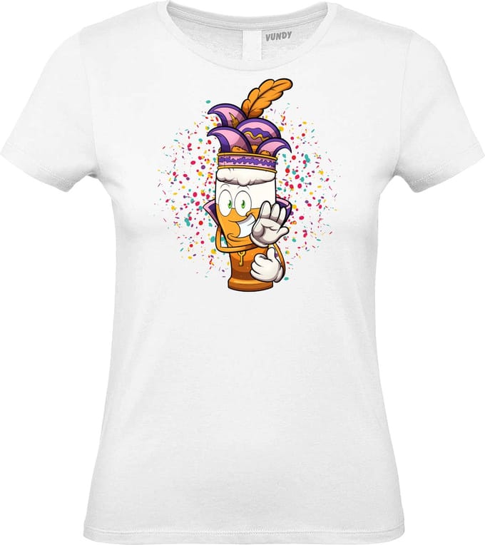 Dames T-shirt Alaaf Bier | Carnaval | Carnavalskleding Dames Heren | Wit | maat L