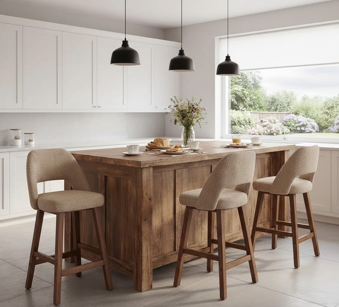 Barkrukken Set van 2 – Met Rugleuning – 67 cm – Industrohome