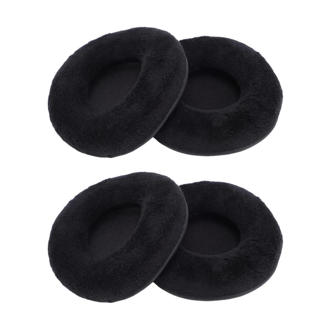 4 Stuks Oortelefoon Oorkussentjes 85mm Velours Spons Universele Koptelefoon Oorkussentjes Vervanging Grijs zwart