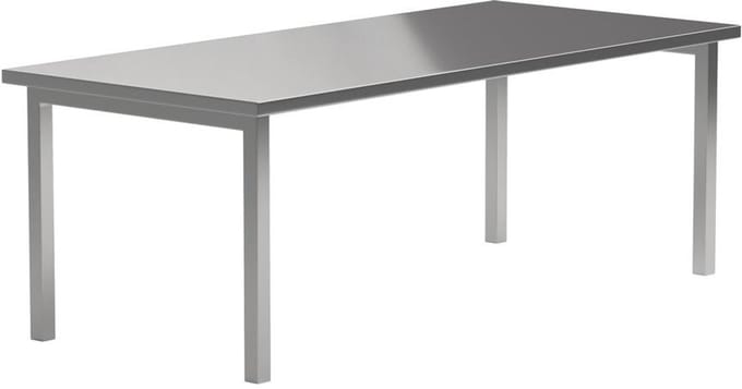 Svea - Kurtis eettafel 210x95x75 cm - roestvrij zilver