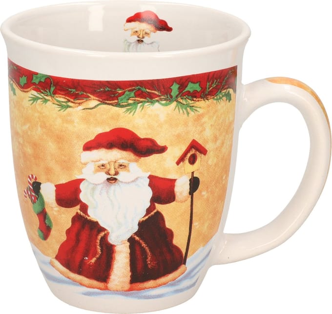 Kerst mok kerstman met sok - 300 ml