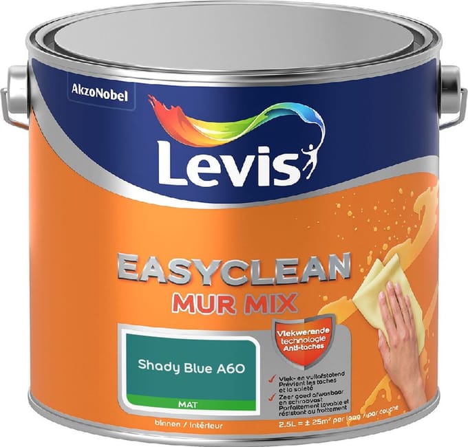Levis - Easyclean Mur Mat Mix - Shady Blue A60 - Mengverf - 2,5 L