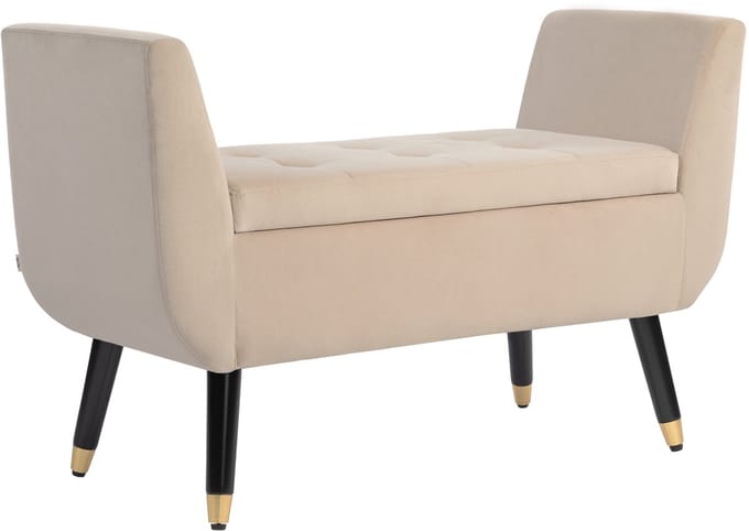 HOMCOM-Sitzbank-Polyester, Schaumstoff-107B x 42T x 65H cm-Beige