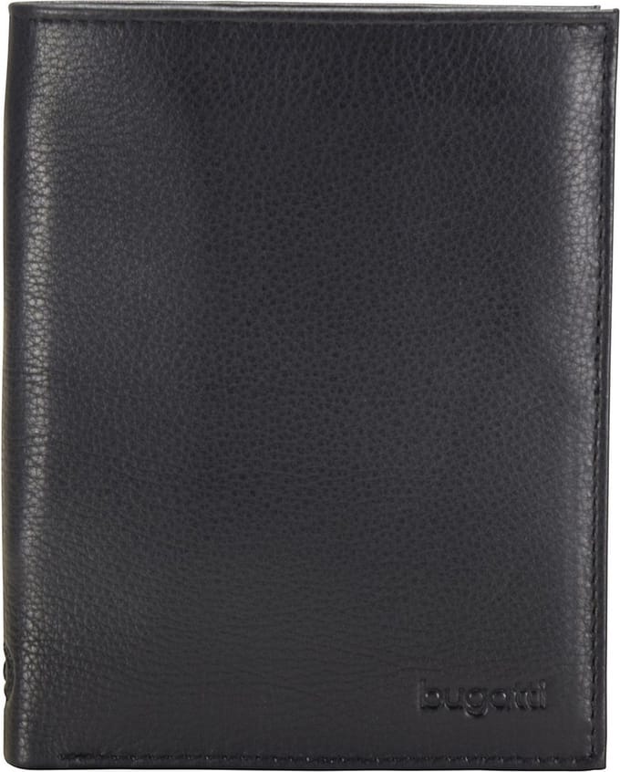 Bugatti Sempre portemonnee leer 10 cm - Jongens - Staand formaat - schwarz