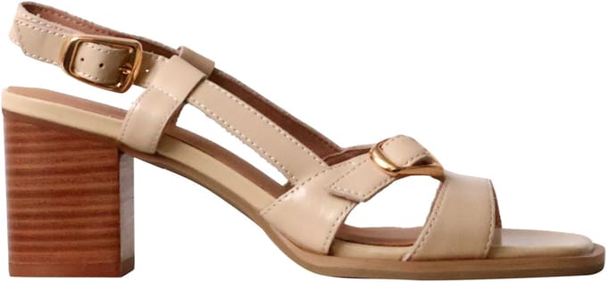 Hawa leren sandalen met hak