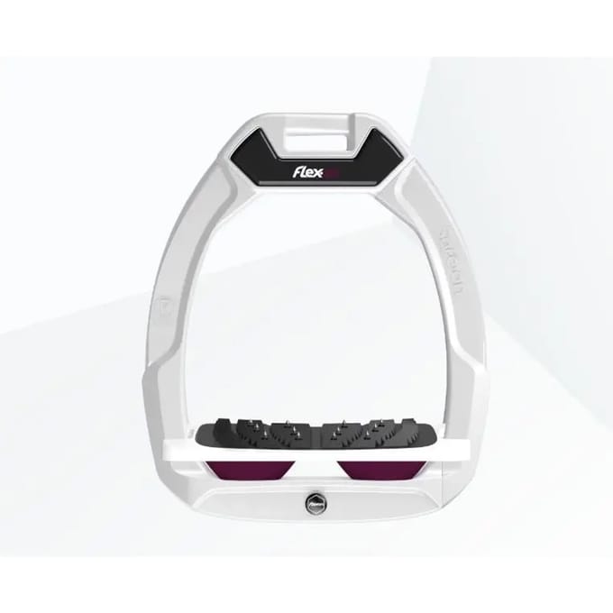 Veiligheidsbeugels voor paardrijden Ingebouwde Ultra Grip Wit/Wit/Paarse Flex-On Safe-On