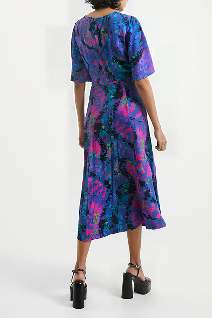 French Connection Gabriella Delph Midi Blue Depths Größe: 10 | Midikleider Outlet | Damen | Blau
