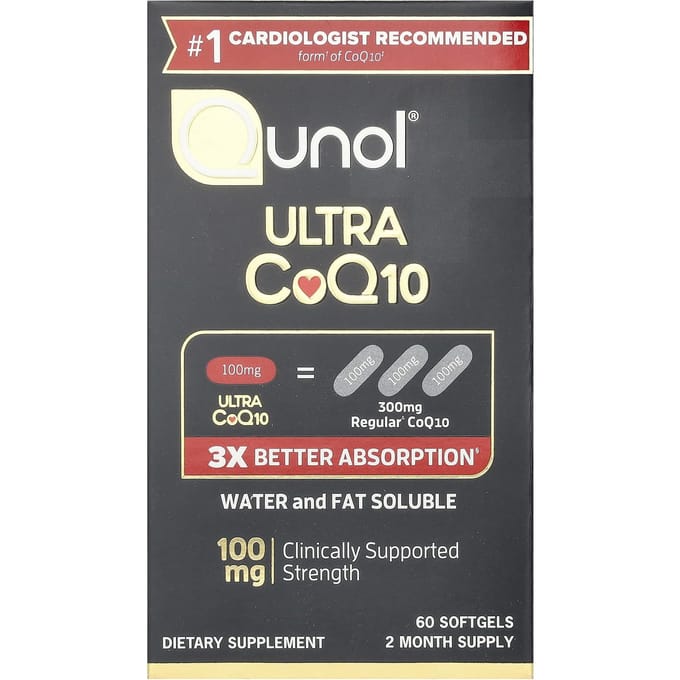 Qunol, Ultra CoQ10, 100 mg, 60 zachte capsules