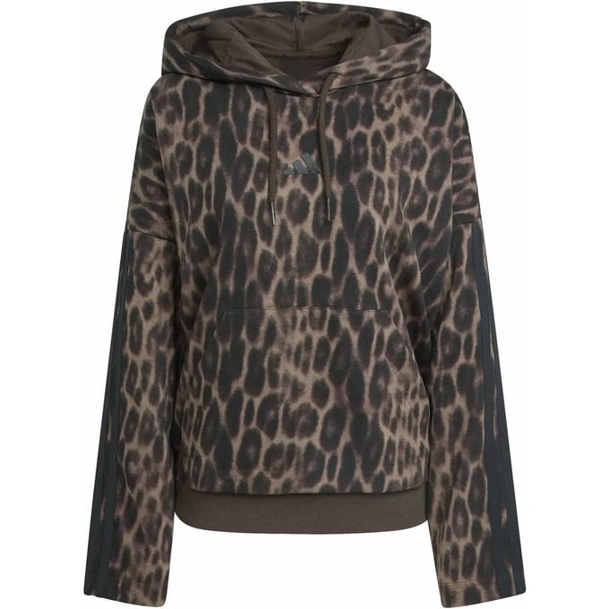 Dames hoodie van fleece met luipaardprint adidas Essentials
