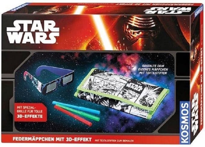 Kosmos - Star Wars Etui met 3D effect - Etui - School - Met textielstiften