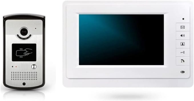 Videofoon Set - Deurcamera Intercom - Veilig Thuis - Nachtzicht Functie - 20x20x30cm - Zwart