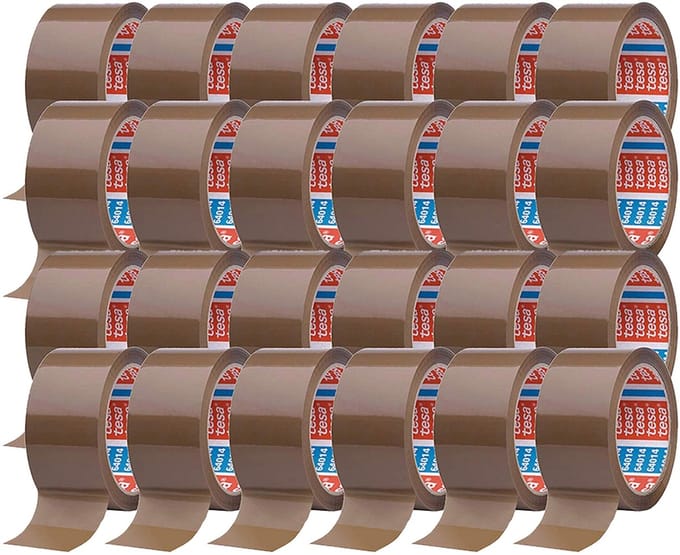 Dailygoods - Plakband Verpakkingstape 66 m x 50 mm - 24 Rollen Bruin