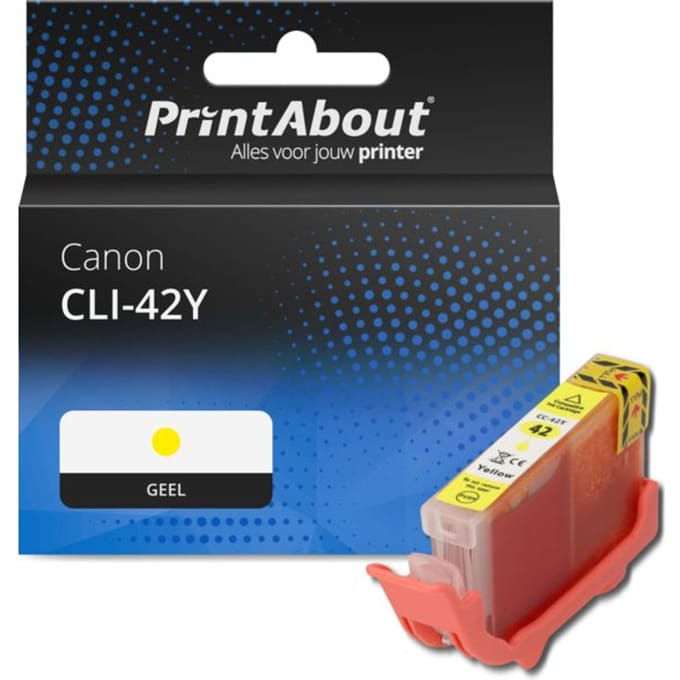 PrintAbout huismerk Inktcartridge CLI-42Y Geel Geschikt voor Canon