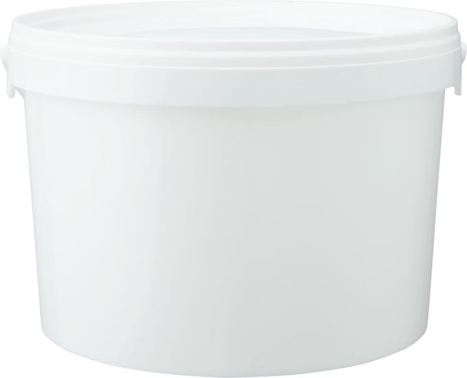 Lege Plastic Emmer Wit met Deksel  – 5 liter