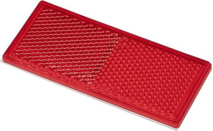 ProPlus Zelfklevende rode reflector - rechthoekig - 85 x 40 mm - E-keur