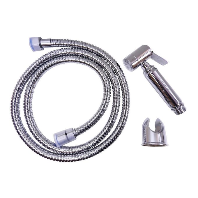 WillieJan Toiletdouche Set A2007 - Verchroomd Messing - Set; Bidet Sprayer, Slang en Ophangbeugeltje