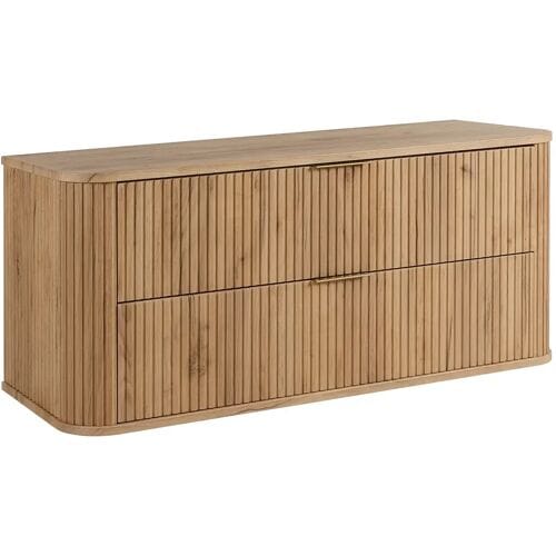 Badkamerkast, Craft Eik, gouden handgreep, 41,5 x 120 x 51,7 cm
