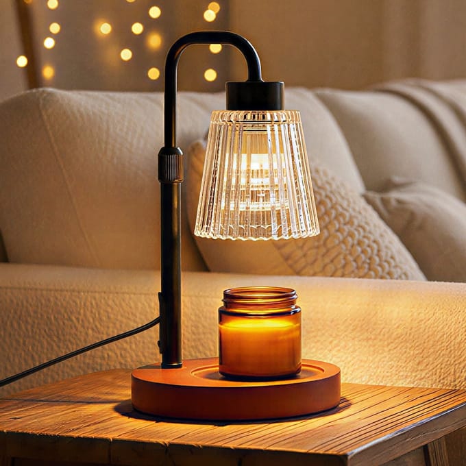 YONO Candle Warmer Lamp - Kaars Warmer met Timer - Instelbare Helderheid - Geurbrander - Zwart