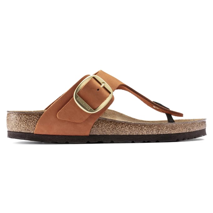 Vrouwenslippers Birkenstock Gizeh Big Buckle Natural Leather Nubuck