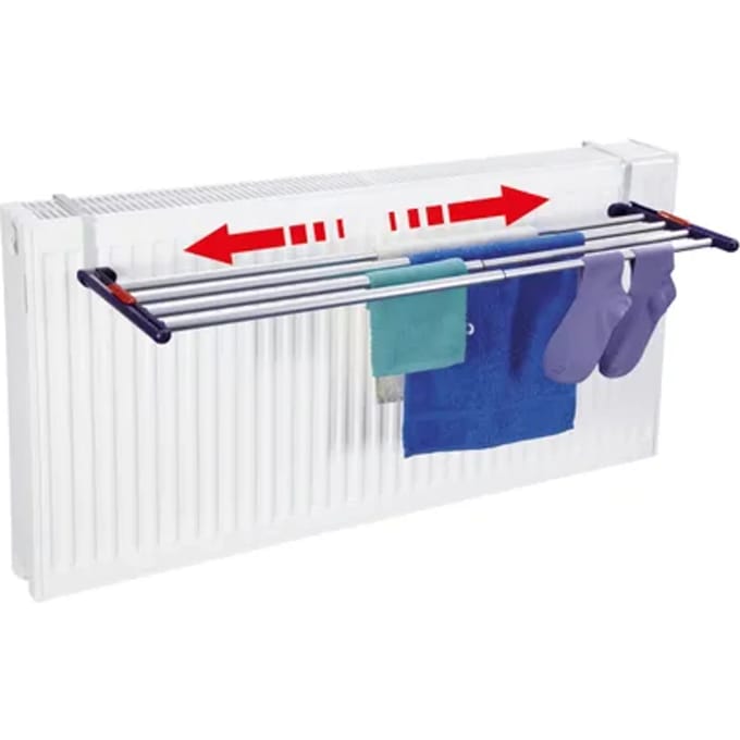 Leifheit hangdroogrek Quartett 42 uitschuifbaar - 4,2 m drooglengte - aluminium