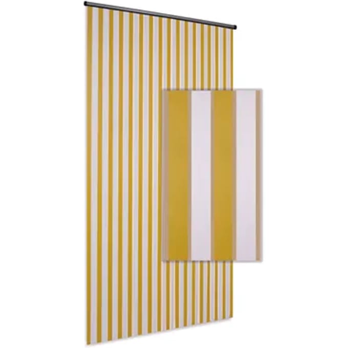 Degor Vliegengordijn - 90x220cm - Geel-wit - Huisdiervriendelijk
