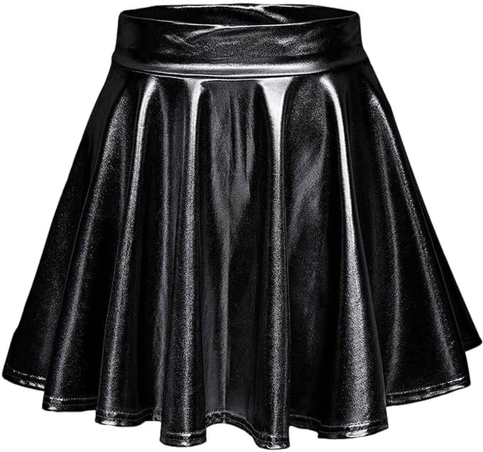 Dailygoods- Minirok - Metallic Glanzend - Geplisseerd - Hoge Taille - Elastische Tailleband - Lichtgewicht Materiaal - Rok