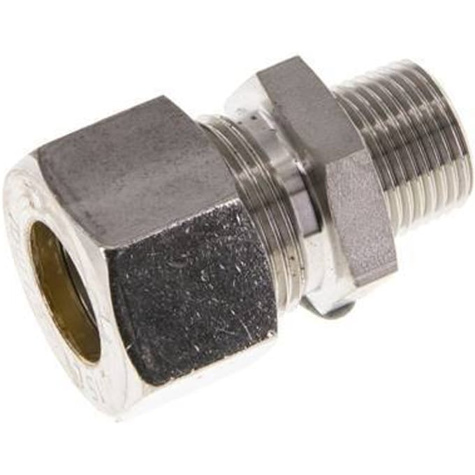 15L & R3/8'' RVS Rechte Knelfitting Buitendraad 315bar ISO 8434-1