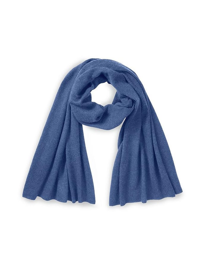 Sjaal zijde en kasjmier Van Peter Hahn blauw