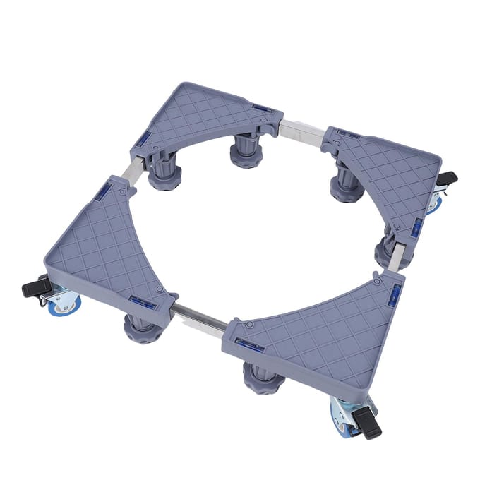 Support de Réfrigérateur Base Mobile   Meuble   avec 8 Pieds Solides 4 Roues Blocables pour Machine à Laver Lave-linge Sèche-linge Réfrigérateur gray