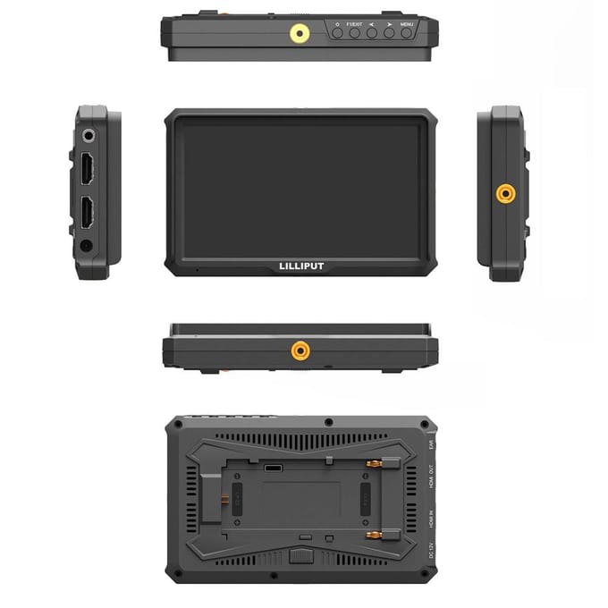 LILLIPUT A5 5 Inch IPS Camera-Top Broadcast Monitor voor 4K Full HD Camcorder & DSLR met 1920x1080