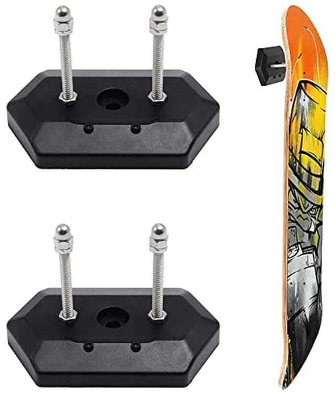 Skateboard Muurbevestiging - 2 Stuks Hanger voor Skateboard Display, Horizontaal en Verticaal
