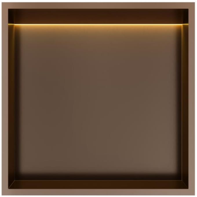 Hotbath &More Inbouwnis - 30 x 30 x 10 cm - met LED-verlichting - Tuscan Bronze