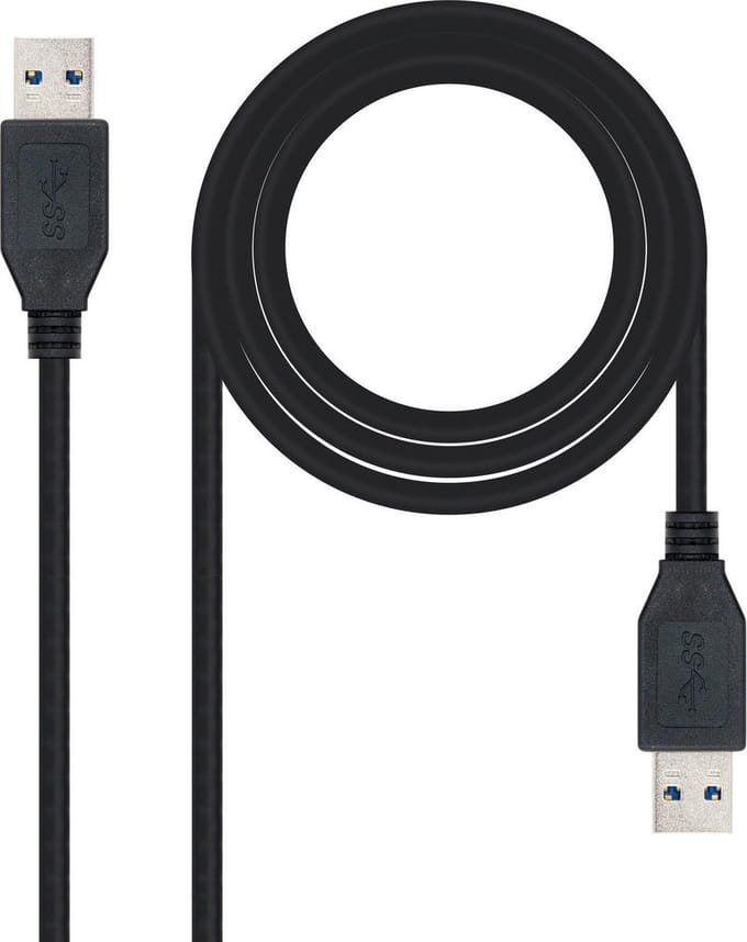 USB Cable NANOCABLE 10.01.1001 Black