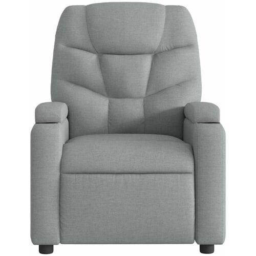 vidaXL - Fauteuil - verstelbaar - stof - lichtgrijs