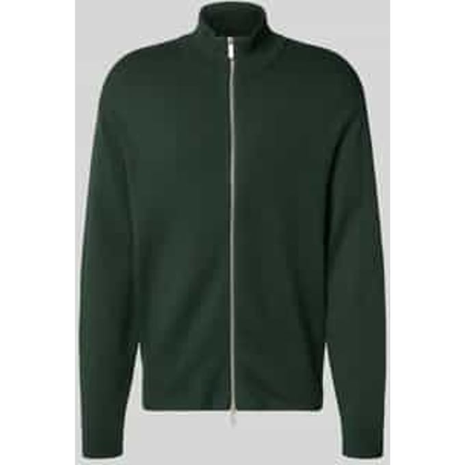 Relaxed fit gebreid jack van viscosemix, model 'TELLER'